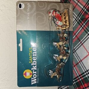 Santa's Workbench Santa with Sleigh Holiday Decor Accessory